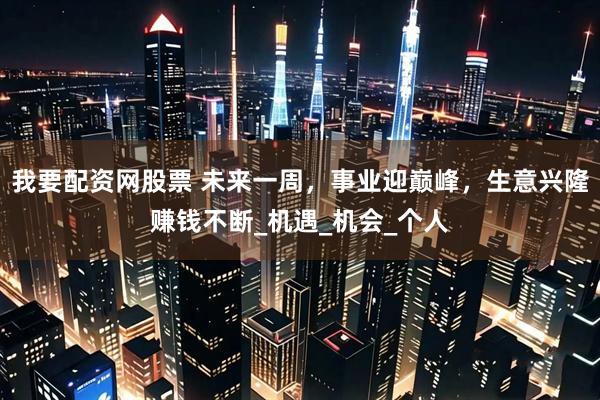 我要配资网股票 未来一周，事业迎巅峰，生意兴隆赚钱不断_机遇_机会_个人